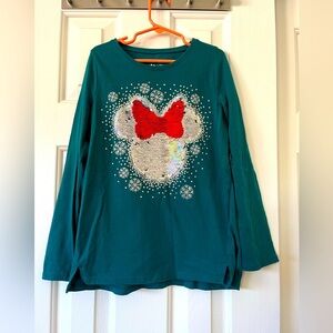 Disney holiday flip long sleeve t-shirt